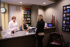 Reception desk for Employee Wellness