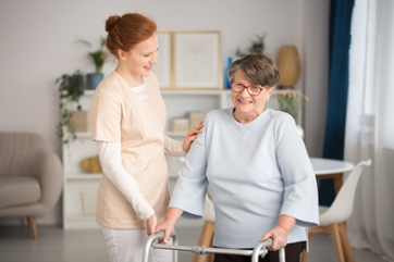 home health nurse and patient