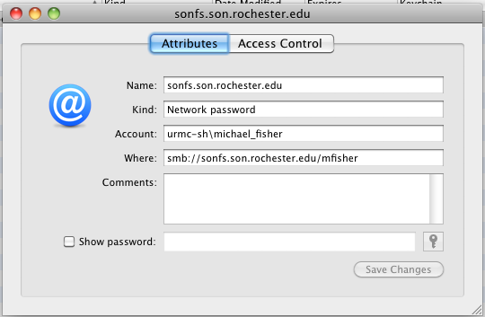 Keychain Access showing SONFS detail page.